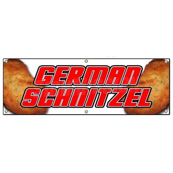 Signmission GERMAN SCHNITZEL BANNER SIGN wiener cooking sausages homemade style beer B-72 German Schnitzel - main